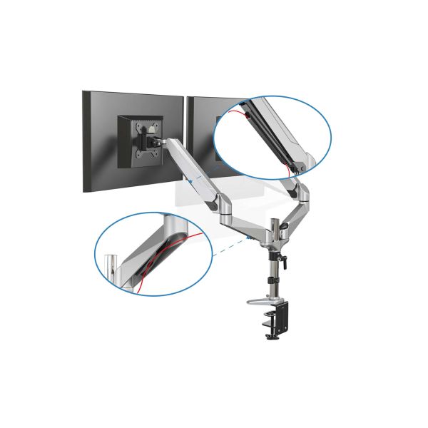 Digitus DA-90353 flat panel bureau steun 68,6 cm (27") Zwart, Zilver (DA-90353)