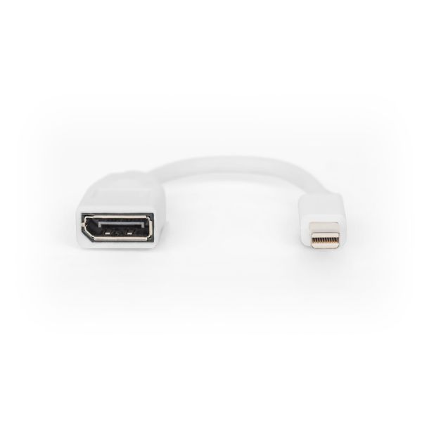 Digitus DB-340405-001-W video kabel adapter 0,15 m Mini DisplayPort DisplayPort Wit (DB-340405-001-W)