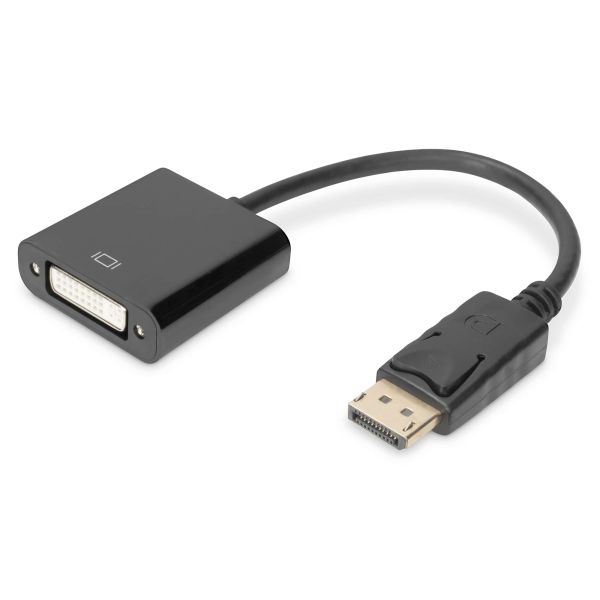 Digitus 0.15m, DisplayPort/DVI-I 0,15 m Zwart (DB-340409-001-S)