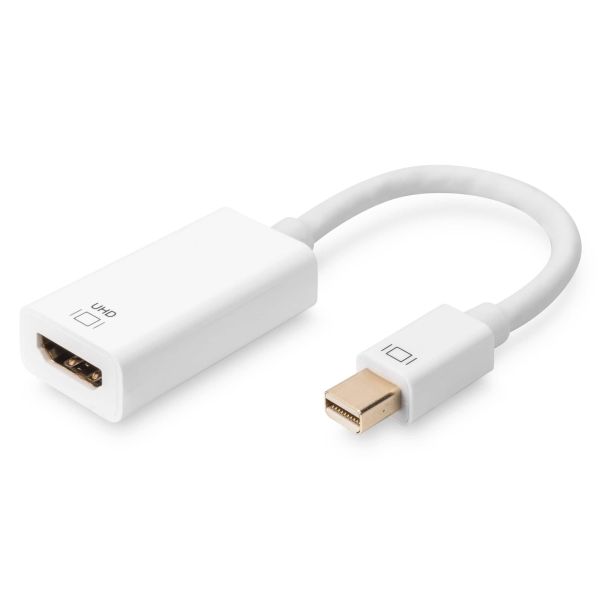 Digitus DB-340416-002-W video kabel adapter 0,2 m Mini DisplayPort HDMI Wit (DB-340416-002-W)