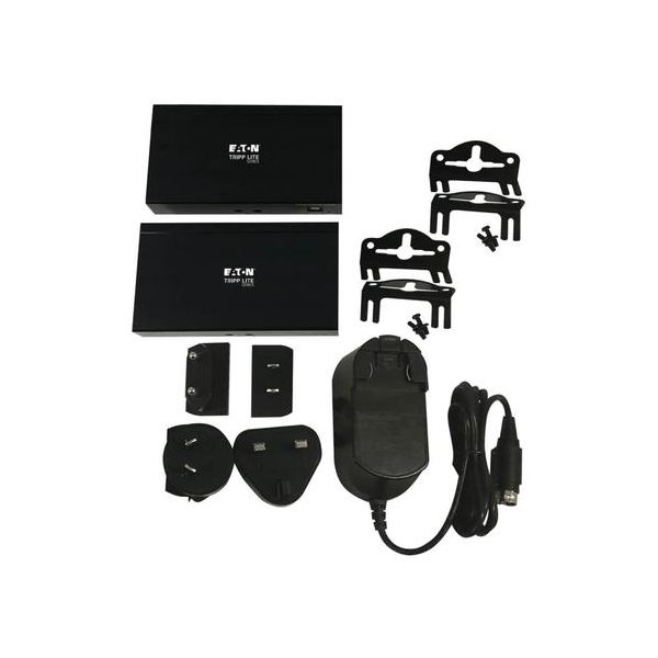 Eaton USB-C to HDMI over Cat6 Extender Kit KVM Support 4K 60Hz 4:4:4 USB PoC HDCP 2.2up to 230 ft. TAA (B127A-1A1-BCBH)