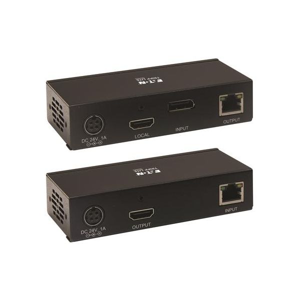 Eaton DisplayPort to HDMI over Cat6 Extender Kit KVM Support 4K 60Hz 4:4:4 USB PoC HDCP 2.2 230 ft. TAA (B127A-1A1-BDBH)