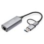 Digitus DN-3028 tussenstuk voor kabels USB-C USB 3.1 RJ-45 Grijs (DN-3028) thumbnail