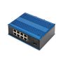 Digitus DN-651136 netwerk-switch Unmanaged Gigabit Ethernet (10/100/1000) Zwart, Blauw (DN-651136) thumbnail