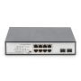 Digitus DN-95140 netwerk-switch Unmanaged Gigabit Ethernet (10/100/1000) Power over Ethernet (PoE) Zwart, Zilver (DN-95140) thumbnail