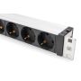 Digitus Geaarde stekkerdoos met aluminiumprofiel en overspanningsbeveiliging, geïntegreerd netfilter, 6-voudige geaarde contactdoos, 2 m voedingskabel met randaardestekker (DN-95432) thumbnail