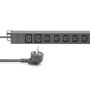 Digitus DN-95622 energiedistributie 20 AC-uitgang(en) Zwart (DN-95622) thumbnail