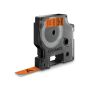 DYMO D1 -Durable Labels - Black on Orange - 12mm x 3m (1978367) thumbnail