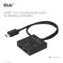 CLUB3D HDMI 2-in-1 Bi-directional Switch for 8K60Hz or 4K120Hz (CSV-1384) thumbnail