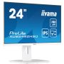 Iiyama Monitor 24 ProLite FHD IPS 100Hz 0.4ms HDMI DP Pivot Speaker White (XUB2492HSU-W6) thumbnail