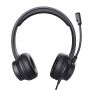 Trust Ayda Headset - 3,5 mm headset voor kantoor en calls – Opklapbare microfoon – Volumeregeling in kabel – Zwart (25087) thumbnail