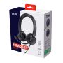 Trust Ayda Headset - 3,5 mm headset voor kantoor en calls – Opklapbare microfoon – Volumeregeling in kabel – Zwart (25087) thumbnail