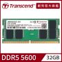 TRANSCEND 32GB JM DDR5 5600 SO-DIMM 2Rx8 2Gx8 CL46 11V (JM5600ASE-32G) thumbnail