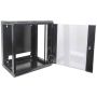 Intellinet 19" netwerkkast wand (standaard), 15U, 600 mm diep, zwart, bouwpakket, max. 60 kg, bruikbare diepte 410 mm, metalen & glazen deur, afneembare zijpanelen, montagemateriaal niet inbegrepen (711951) thumbnail