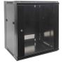 Intellinet 19" netwerkkast wand (standaard), 15U, 600 mm diep, zwart, bouwpakket, max. 60 kg, bruikbare diepte 410 mm, metalen & glazen deur, afneembare zijpanelen, montagemateriaal niet inbegrepen (711951) thumbnail