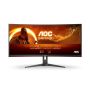AOC G2 CU34G2XE/BK LED display 86,4 cm (34") 3440 x 1440 Pixels Wide Quad HD LCD Zwart, Rood (CU34G2XE/BK) thumbnail