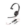 HP Poly Blackwire 5210 mono USB-C-headset + 3,5 mm stekker + USB-C/A-adapter (bulk) (8X230A6) thumbnail