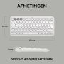 Logitech Pebble Keys 2 K380s toetsenbord RF-draadloos + Bluetooth QWERTY US International Wit (920-011852) thumbnail