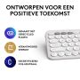 Logitech Pebble Keys 2 K380s toetsenbord RF-draadloos + Bluetooth QWERTY US International Wit (920-011852) thumbnail
