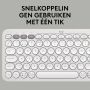 Logitech Pebble Keys 2 K380s toetsenbord RF-draadloos + Bluetooth QWERTY US International Wit (920-011852) thumbnail
