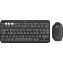 Logitech Pebble 2 Combo for Mac toetsenbord Inclusief muis Universeel RF-draadloos + Bluetooth QWERTY US International Grafiet (920-012244) thumbnail