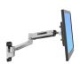 Ergotron LX Sit-Stand Wall Mount LCD Arm 106,7 cm (42") Roestvrijstaal Muur (45-353-026) thumbnail