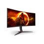 AOC G2 CU34G2XP computer monitor 86,4 cm (34") 3440 x 1440 Pixels UltraWide Quad HD LED Zwart, Rood (CU34G2XP/BK) thumbnail