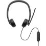 DELL WH3024 Headset Bedraad Hoofdband Oproepen/muziek USB Type-C Zwart (HE324-DWW) thumbnail