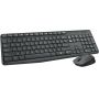 Logitech MK235 toetsenbord Inclusief muis RF Draadloos Hongaars Grijs (920-007935) thumbnail