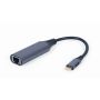 Gembird A-USB3C-LAN-01 interface hub USB 3.2 Gen 1 (3.1 Gen 1) Type-C 1000 Mbit/s Zwart, Grijs (A-USB3C-LAN-01) thumbnail