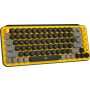 Logitech POP Keys toetsenbord RF-draadloos + Bluetooth QWERTY Portugees Zwart, Grijs, Geel (920-010823) thumbnail