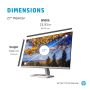 HP M27f 68,6 cm (27") 1920 x 1080 Pixels Full HD LCD Zwart, Zilver (2G3D3AA#ABB) thumbnail