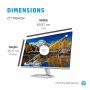 HP M27fq 68,6 cm (27") 2560 x 1440 Pixels Quad HD LED Zilver, Zwart (2H4B5AA#ABB) thumbnail