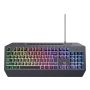 Trust GXT 836 Evocx Verlicht gaming‑toetsenbord – gaming toetsenbord – RGB verlichting – Anti‑ghosting – QWERTY – Zwart (24722) thumbnail