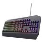 Trust GXT 836 Evocx Verlicht gaming‑toetsenbord – gaming toetsenbord – RGB verlichting – Anti‑ghosting – QWERTY – Zwart (24722) thumbnail