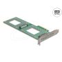 DELOCK PCI Express 4.0 x8 Karte zu 2 x intern U.2 NVMe SFF (90151) thumbnail