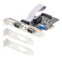 StarTech.com 2-Port PCIe Seriële Adapter Kaart, Quad PCI Express naar RS232/RS422/RS485 (DB9) Serial Kaart, Incl. Low-Profile Beugel, 16C1050 UART, Windows/Linux, TAA Compliant, Level-4 ESD Bescherming (2S232422485-PC-CARD) thumbnail