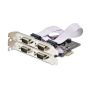 StarTech.com 4-Port PCIe Seriële Adapter Kaart, Quad PCI Express naar RS232/RS422/RS485 (DB9) Serial Kaart, Incl. Low-Profile Beugel, 16C1050 UART, Windows/Linux, TAA Compliant, Level-4 ESD Bescherming (PS74ADF-SERIAL-CARD) thumbnail