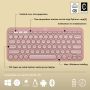 Logitech Pebble Keys 2 K380s toetsenbord RF-draadloos + Bluetooth QWERTY US International Roze (920-011853) thumbnail