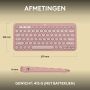 Logitech Pebble Keys 2 K380s toetsenbord RF-draadloos + Bluetooth QWERTY US International Roze (920-011853) thumbnail