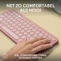 Logitech Pebble Keys 2 K380s toetsenbord RF-draadloos + Bluetooth QWERTY US International Roze (920-011853) thumbnail