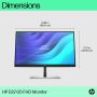 HP E-Series E22 G5 54,6 cm (21.5") 1920 x 1080 Pixels Full HD LED Zwart, Zilver (6N4E8AA#ABB) thumbnail