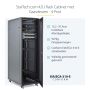 StarTech.com 42U Enterprise-Grade Server Rack Cabinet, 19in Vergrendelbare 4-Post Patchkast met 91cm Montagediepte en 900kg Draagkracht (RK4236BKB) thumbnail