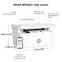 HP LaserJet MFP M140w printer, Zwart-wit, Printer voor Kleine kantoren, Printen, kopiëren, scannen, Scannen naar e-mail; Scannen naar pdf; Compact formaat (7MD72F) thumbnail