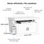 HP LaserJet MFP M140w printer, Zwart-wit, Printer voor Kleine kantoren, Printen, kopiëren, scannen, Scannen naar e-mail; Scannen naar pdf; Compact formaat (7MD72F) thumbnail