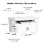 HP LaserJet MFP M140w printer, Zwart-wit, Printer voor Kleine kantoren, Printen, kopiëren, scannen, Scannen naar e-mail; Scannen naar pdf; Compact formaat (7MD72F) thumbnail