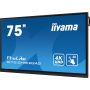 iiyama TE7512MIS-B3AG beeldkrant Kiosk-ontwerp 190,5 cm (75") LCD Wifi 400 cd/m² 4K Ultra HD Zwart Touchscreen Type processor Android 11 24/7 (TE7512MIS-B3AG) thumbnail