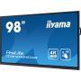 iiyama TE9812MIS-B3AG beeldkrant Kiosk-ontwerp 2,49 m (98") LCD Wifi 400 cd/m² 4K Ultra HD Zwart Touchscreen Type processor Android 11 24/7 (TE9812MIS-B3AG) thumbnail