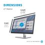 HP E-Series E27 G4 68,6 cm (27") 1920 x 1080 Pixels Full HD LED Zwart (9VG71AA#ABB) thumbnail