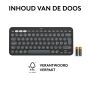 Logitech Pebble Keys 2 K380s toetsenbord RF-draadloos + Bluetooth QWERTY US International Grafiet (920-011851) thumbnail